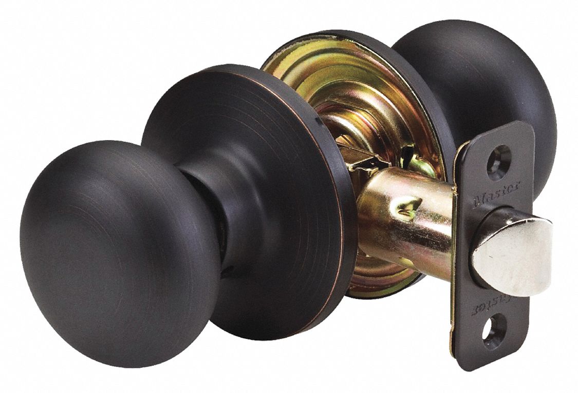 MASTER LOCK Knob Lockset, Mechanical, Knob, Cylindrical, Passage, 3