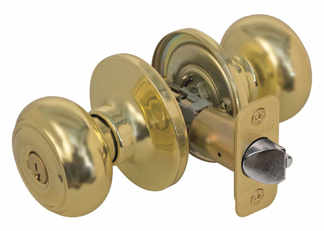 Door Lockset: Office Knob Locksets, Brass