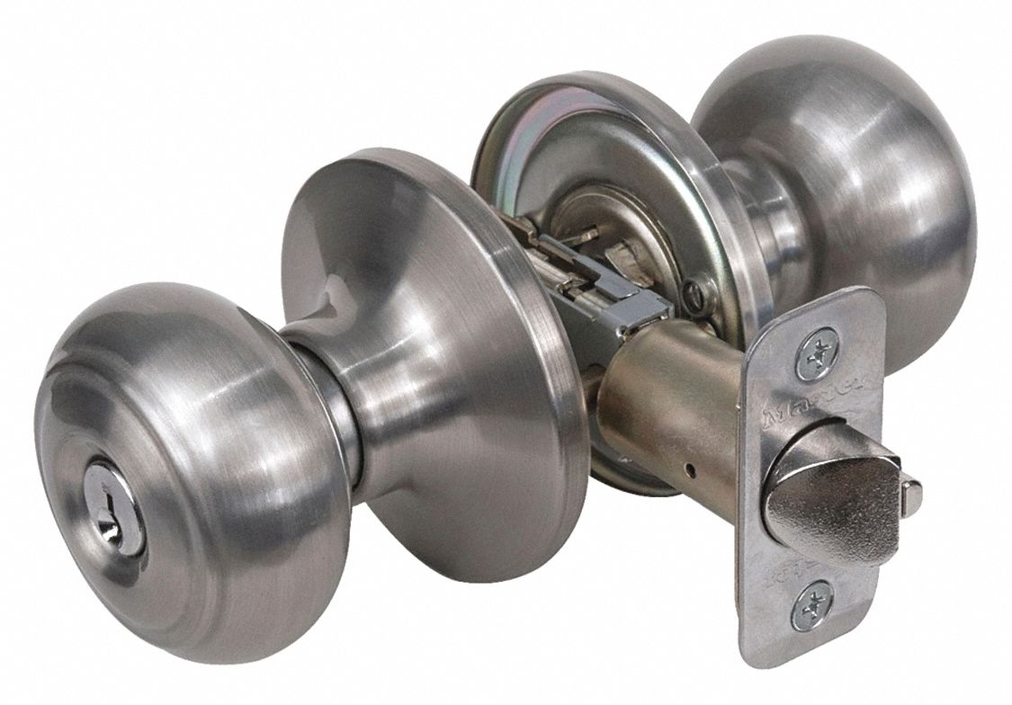 Door Lockset: Office Knob Locksets, Nickel