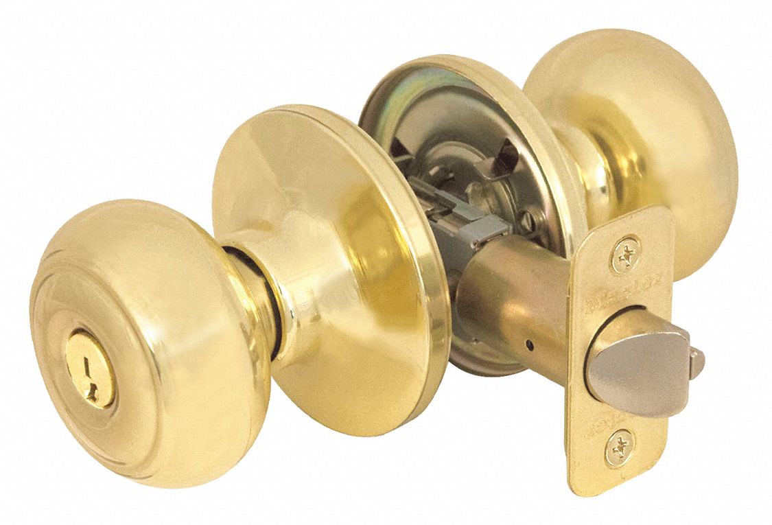 Door Lockset: Office Knob Locksets, Brass