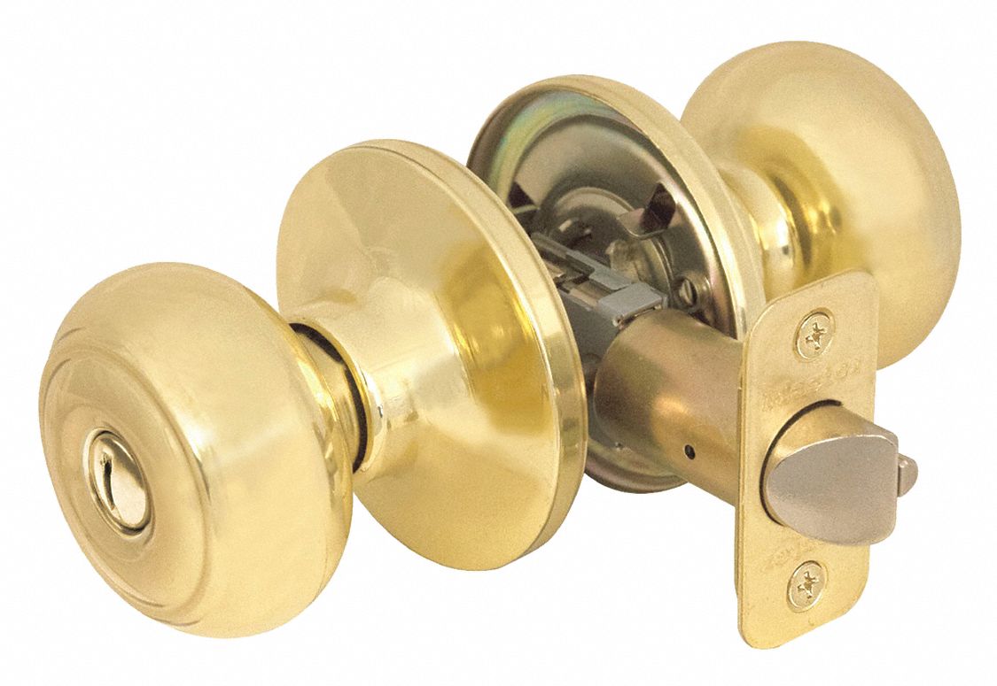 Door Lockset: Privacy Knob Locksets, Brass