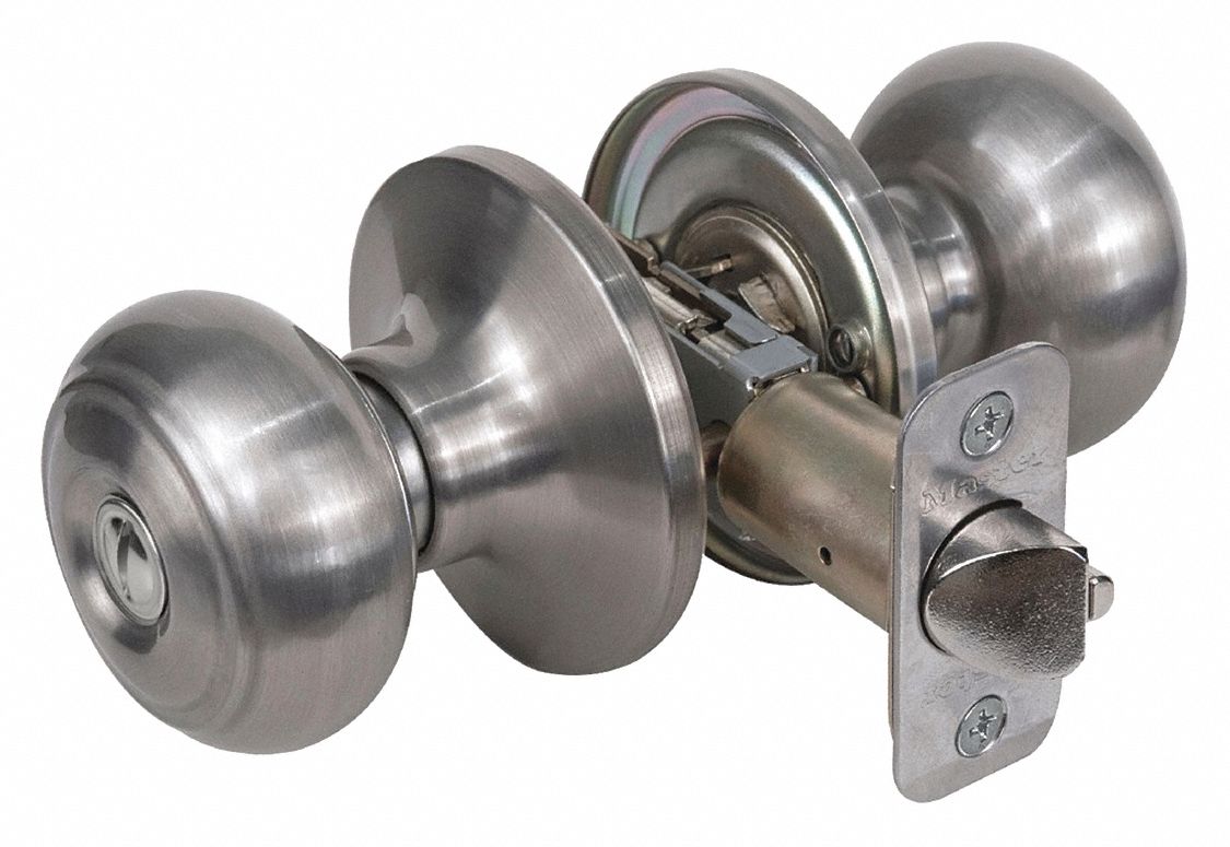 Door Lockset: Privacy Knob Locksets, Nickel
