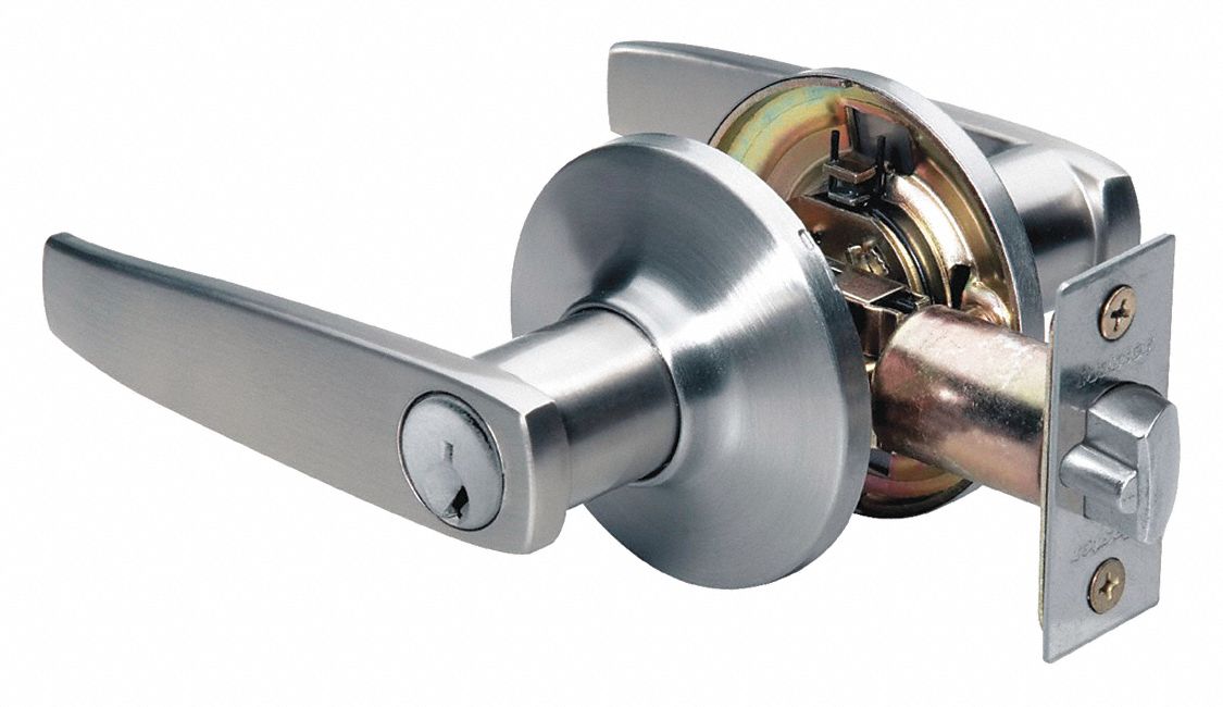 Door Lockset: Office Lever Locksets, Nickel