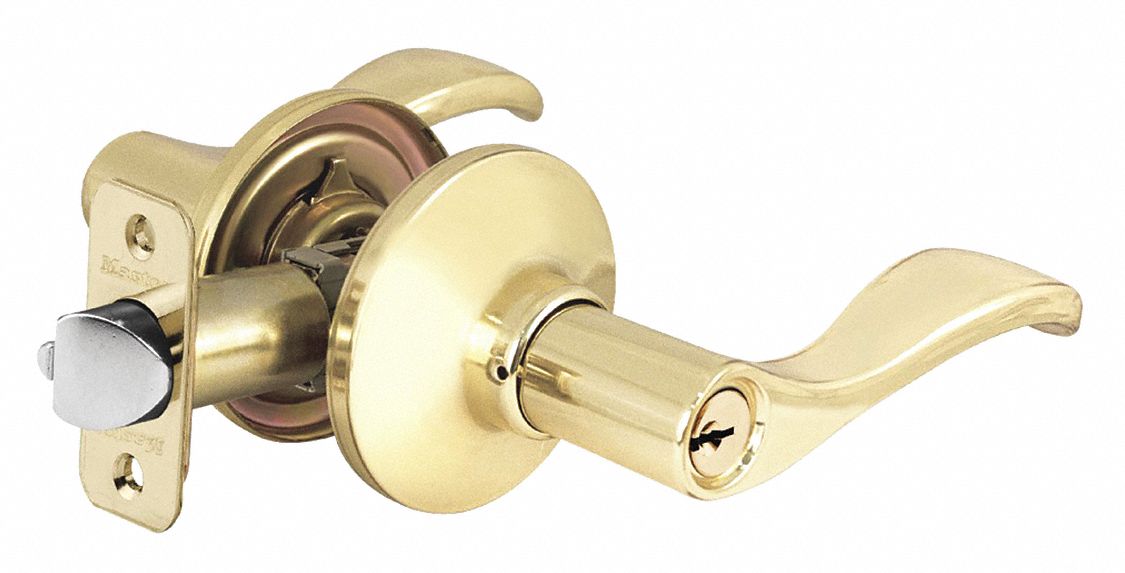 MASTER LOCK, Office Lever Locksets, Brass, Door Lockset - 492W61 ...