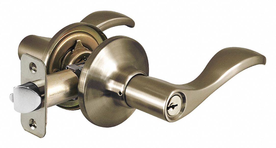 Door Lockset: Office Lever Locksets, Brass