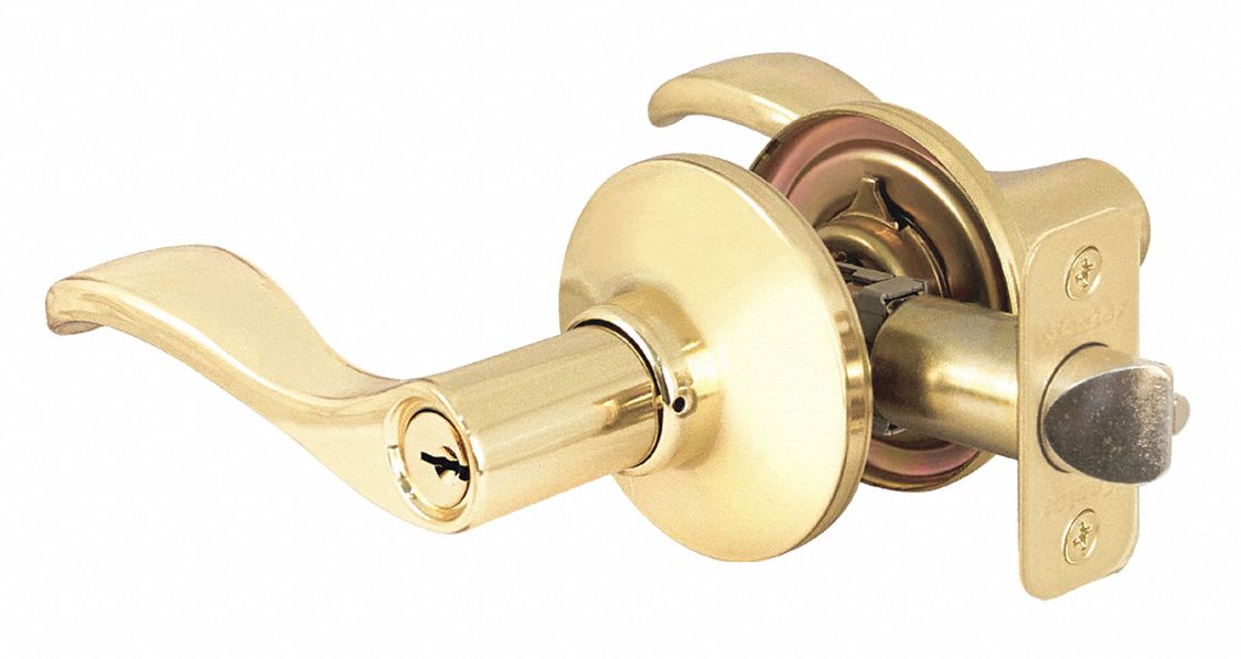Door Lockset: Storeroom Lever Locksets, Brass
