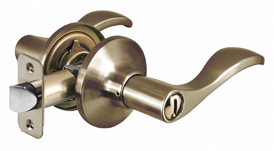 Door Lockset: Privacy Lever Locksets, Brass