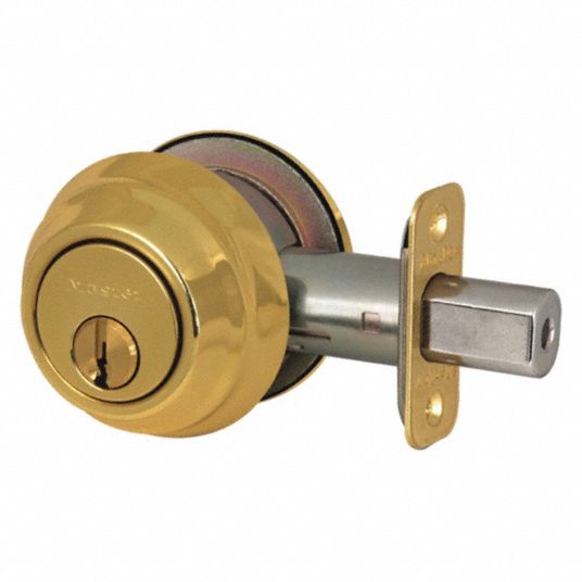 MASTER LOCK, 1, Polished Brass, Deadbolt - 492W82|DSH0703KA4S - Grainger