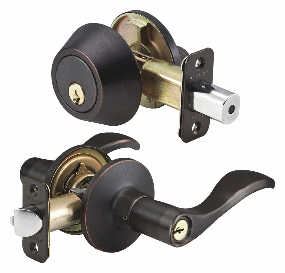 Master Lock, Office Lever Locksets, Bronze, Door Lockset - 492x14 