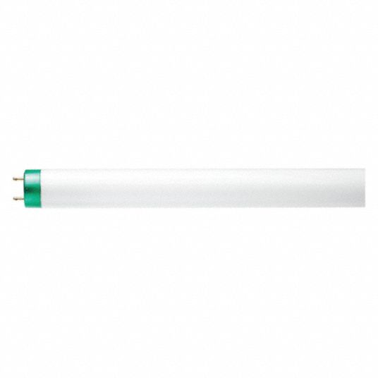 PHILIPS Linear Fluorescent Bulb: 4 ft Nominal Lg, T8, 32 W Watt, 4100K,  2,950 lm Light Output, Glass