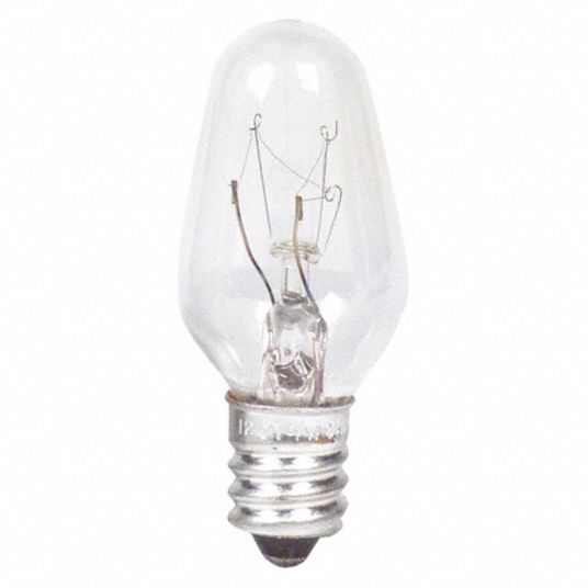 PHILIPS Incandescent Bulb, C7, Candelabra Screw (E12), Lumens 105 lm