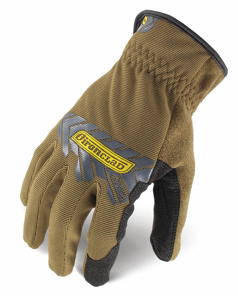 IRONCLAD Mechanics Gloves: L ( 9 ), Mechanics Glove, Synthetic Leather ...