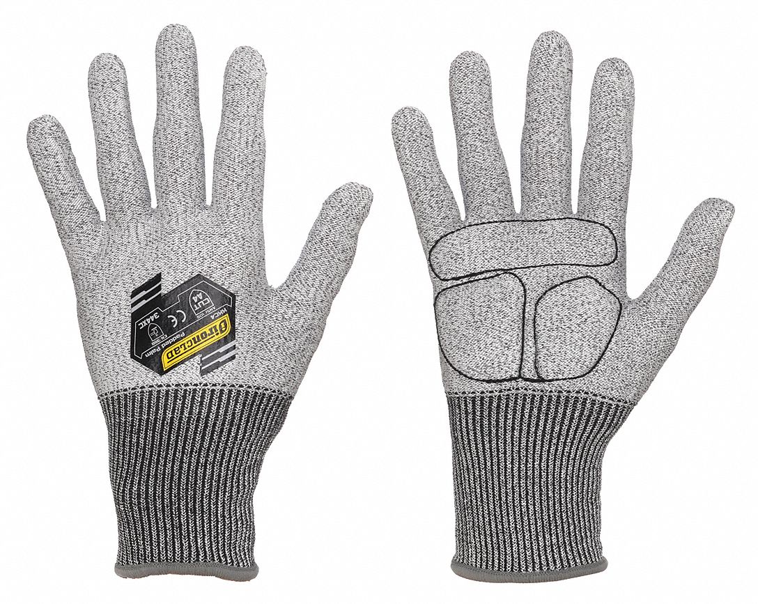 CUT-RESISTANT GLOVES, SIZE XL(10), 11 IN LENGTH, GREY, HPPE, PAIR