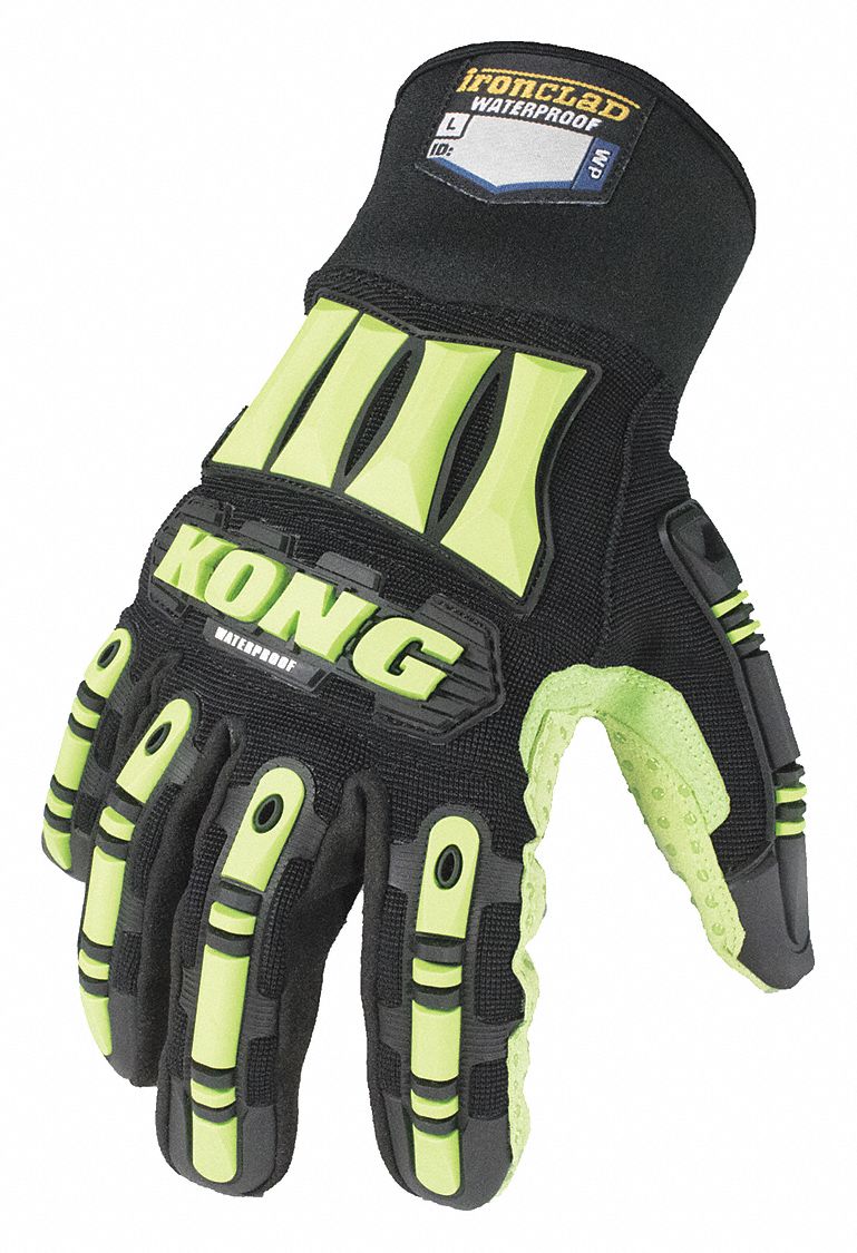 GLOVES, TACTICAL GRIP, IMPACT RESIST, TOUCHSCREEN, FULL FINGER, XL/10, BLK, SILICONE/POLYESTER/TPR