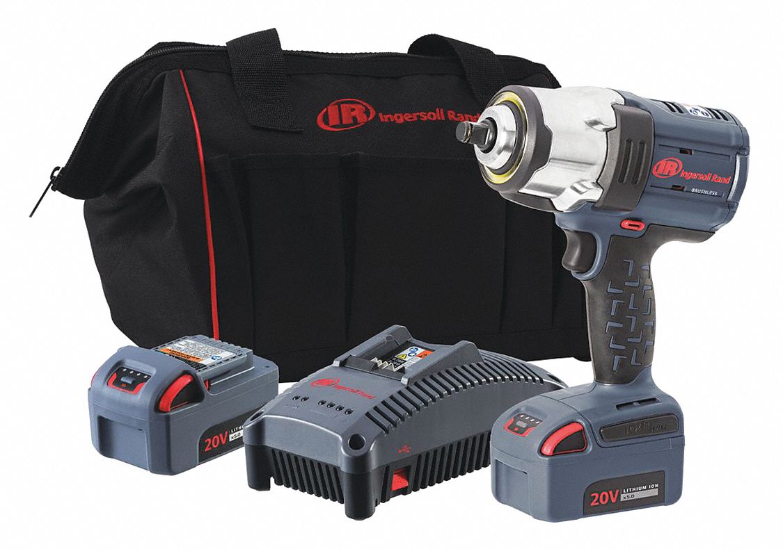 CORDLESS IMPACT WRENCH KIT, 20V, PISTOL GRIP, ½ IN FRICTION RING, STANDARD, 1500 FT-LB