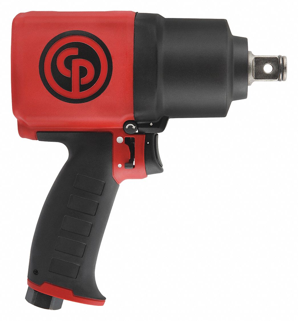 CHICAGO PNEUMATIC Air Powered, Impact Wrench, 90 psi, 1,080 ftlb