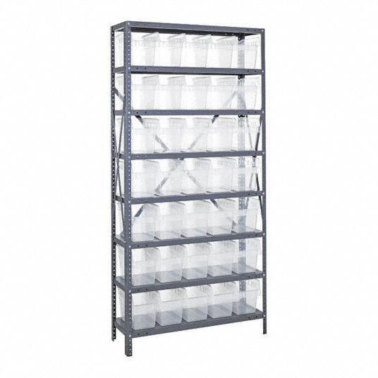 QUANTUM STORAGE SYSTEMS, 36 in x 12 in x 75 in, 1 Sided, Bin Shelving -  8DDV3