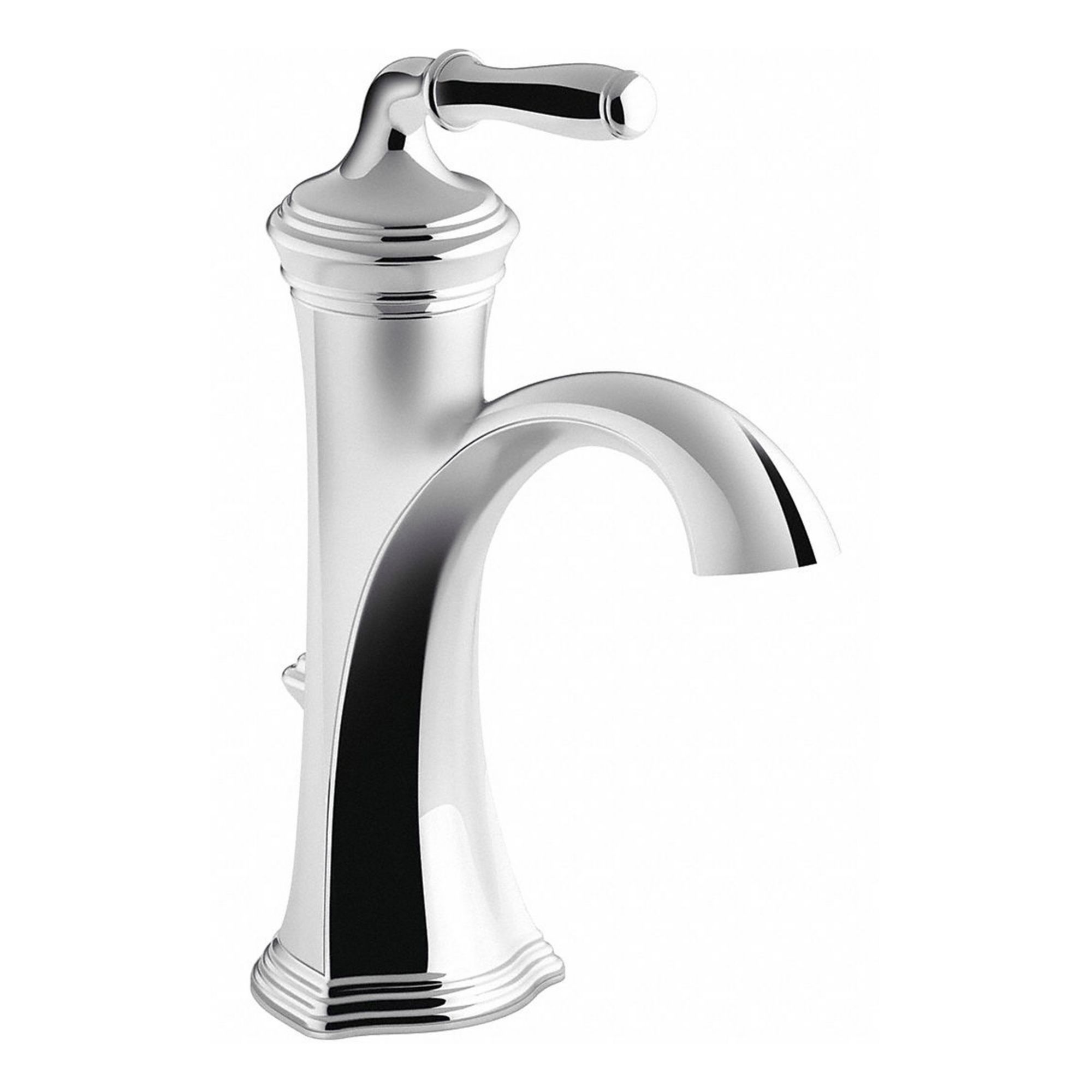 Low Arc Bathroom Faucet: Devonshire, Brass, Chrome Finish, 1.2 gpm Flow Rate, Single-Post