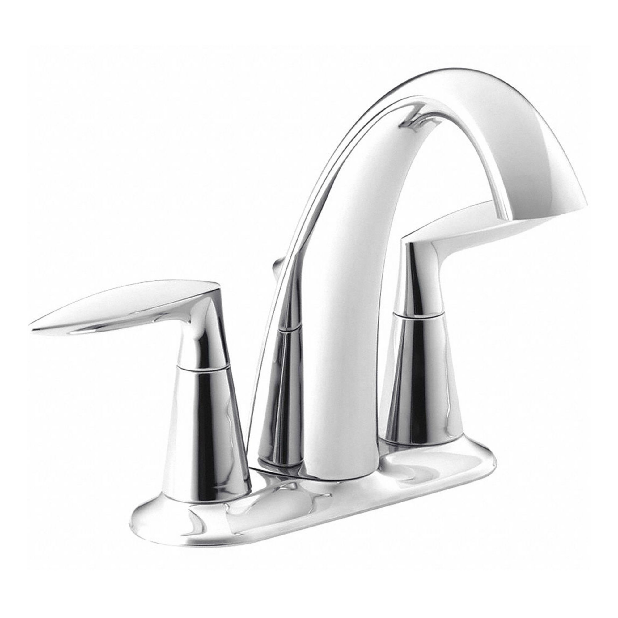 Low Arc Bathroom Faucet: Alteo, Brass, Chrome Finish, 1.2 gpm Flow Rate, Centerset, Arc