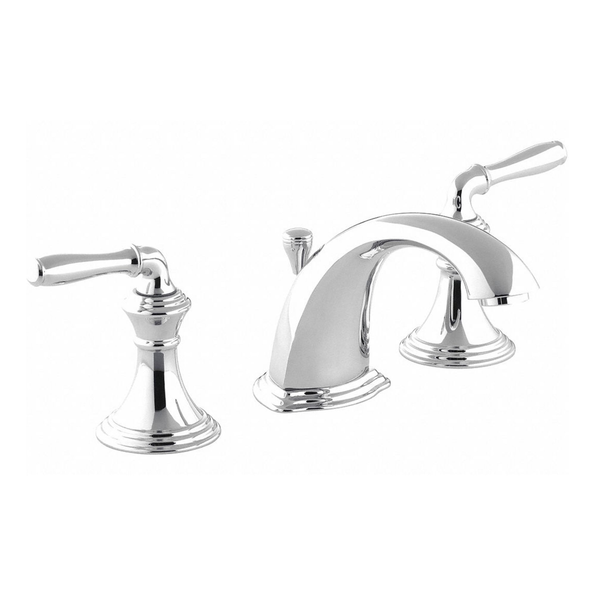 Low Arc Bathroom Faucet: Devonshire, Brass, Polished Chrome Finish, 1.2 gpm Flow Rate, Arc