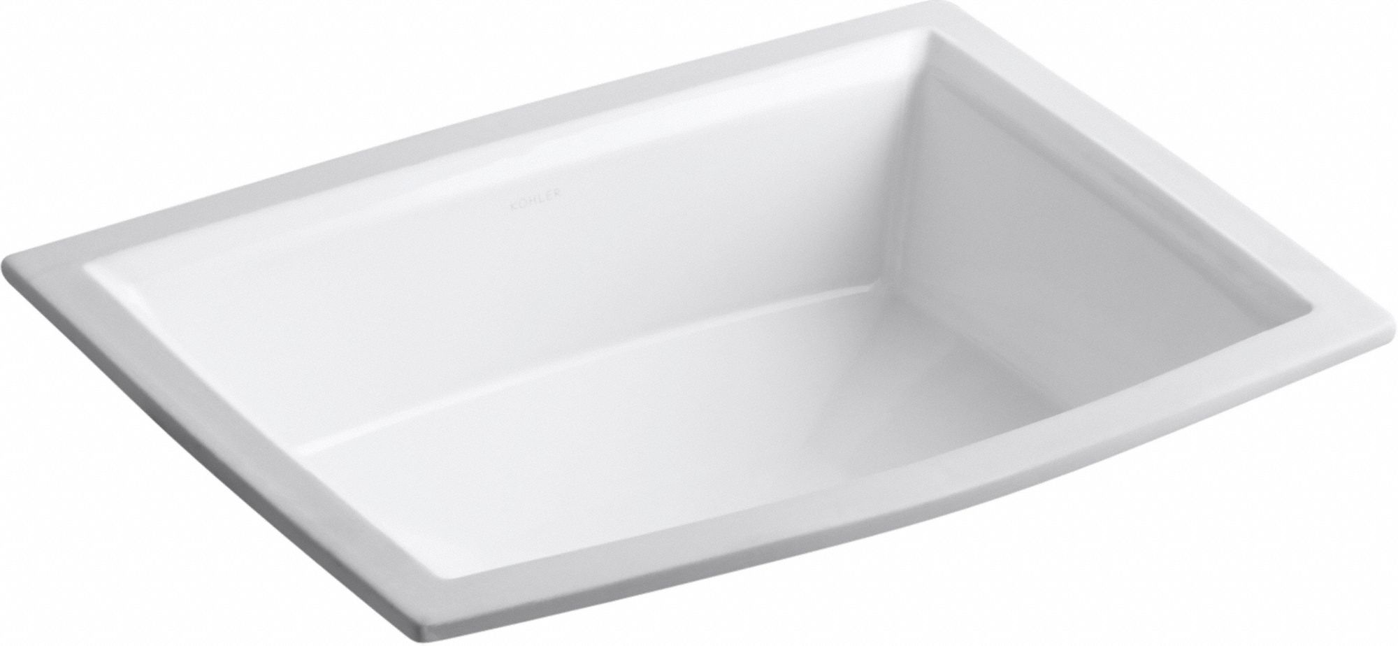 Bathroom Sink: White, Vitreous China, 19 7/8 in Overall Lg, 15 3/8 in Overall Wd, Archer®