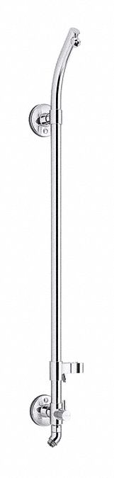 Bath and Shower Column: Metal, Polished Chrome Finish, 1/2 in Connection Size, NPT Connection