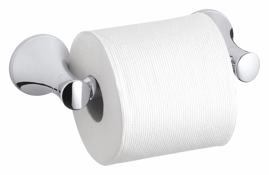 brushed silver toilet paper holder