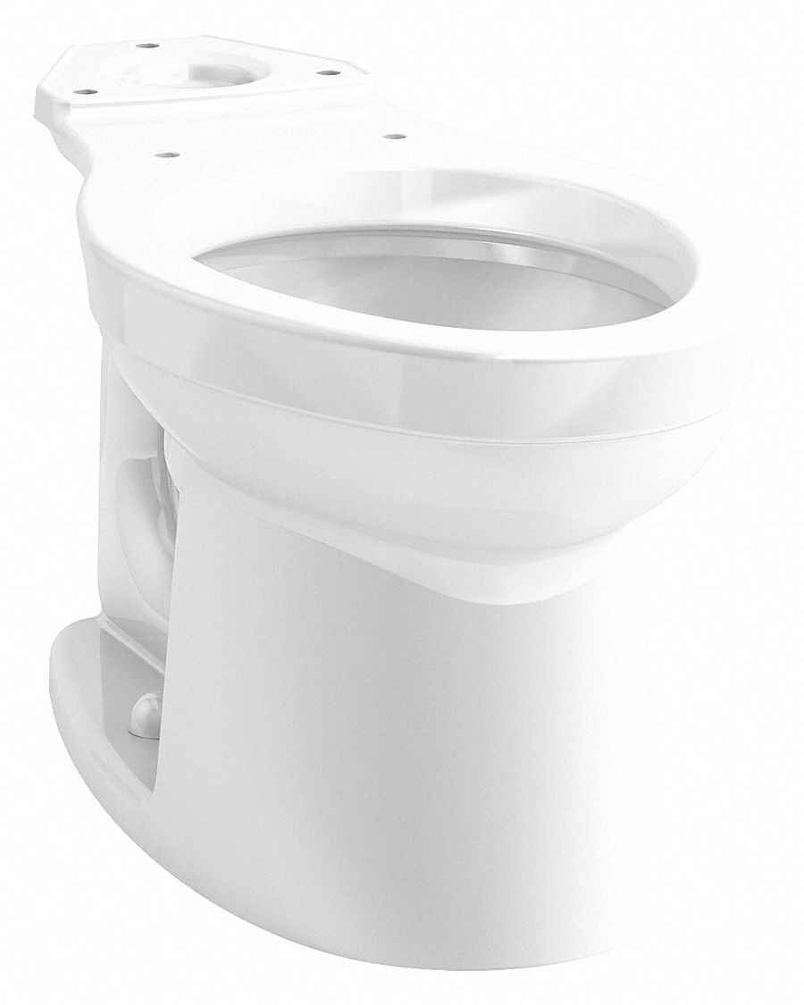 Toilet Bowl: Kingston®, Not ADA Compliant, 1.28 gpf Gallons per Flush, 12 in Rough-In, White