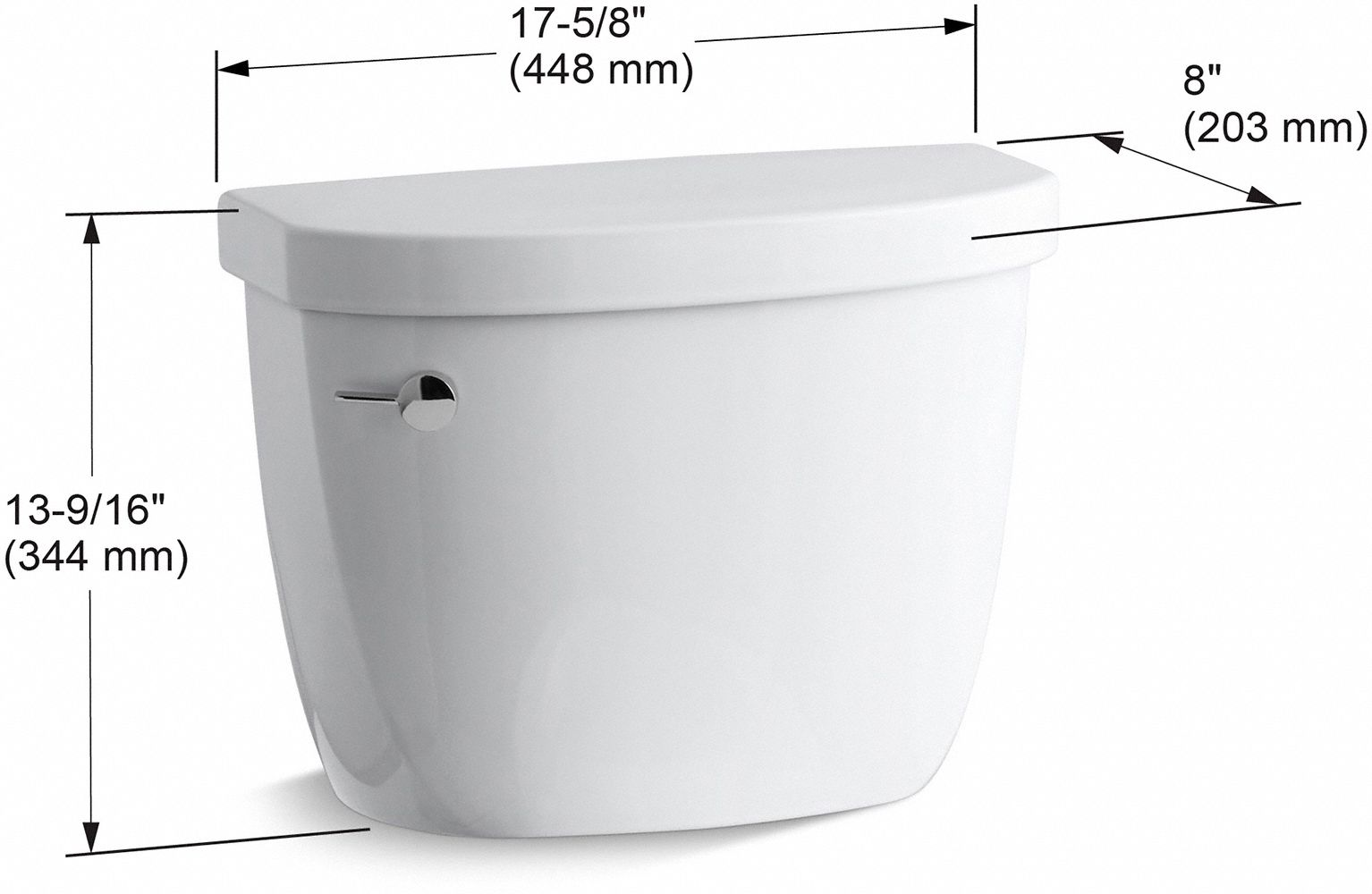 KOHLER Toilet Tank, Gravity, Single Flush 493J57K44210 Grainger