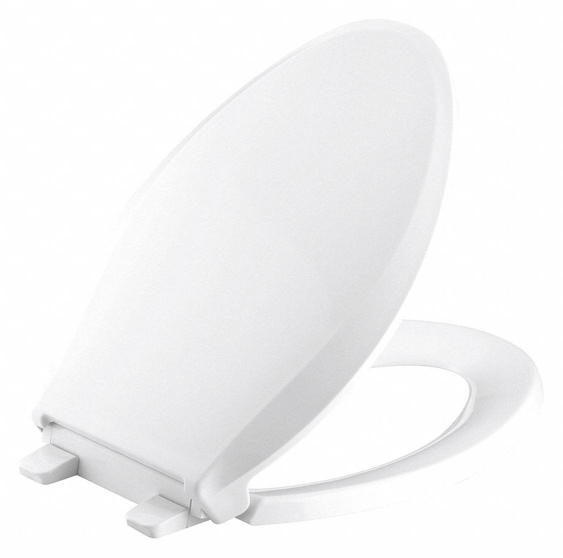 KOHLER Toilet Seat White, Plastic, External Check Hinge, 1 1/8 in Seat