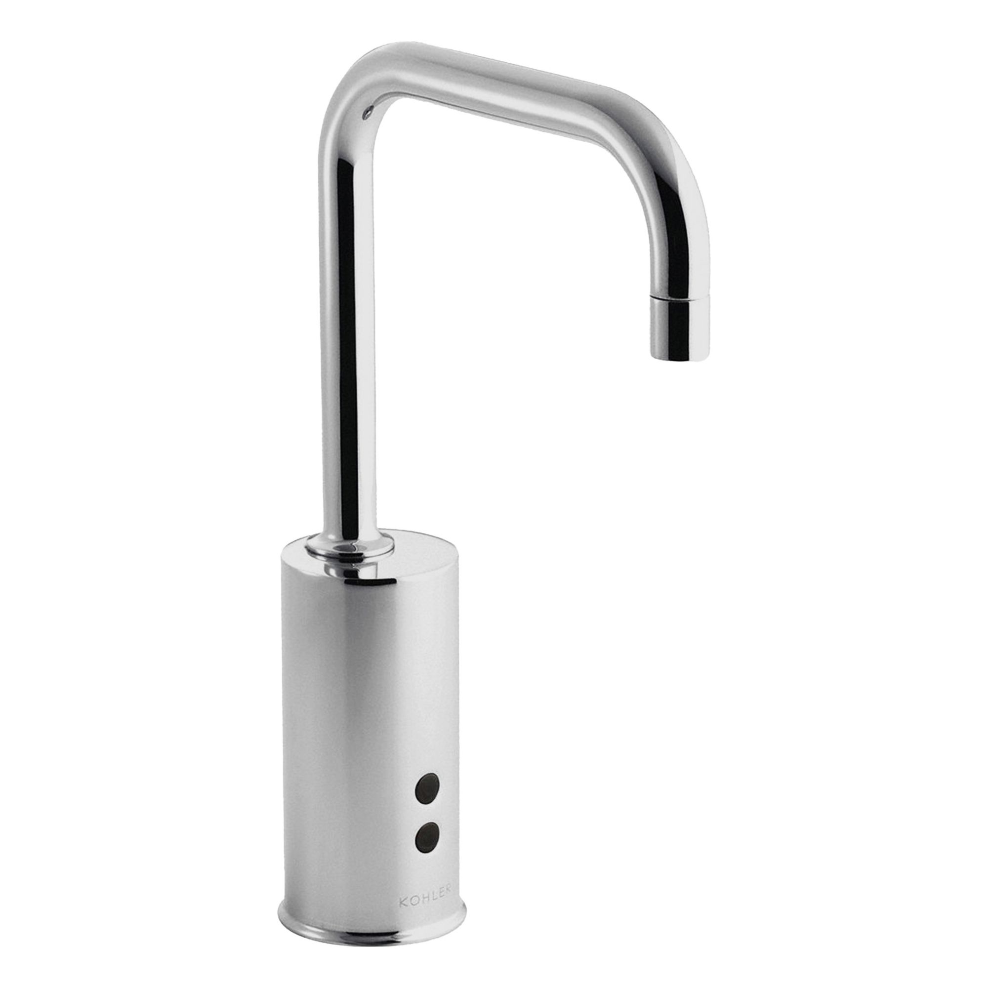 Bathroom Sensor Faucet: Insight, Brass, Chrome Finish, Single-Post, Battery, Aerated