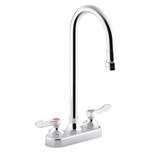 Kohler Chrome Gooseneck Bathroom Sink Faucet Manual Faucet Activation 1 0 Gpm 493j99 K 400t70 4aka Cp Grainger