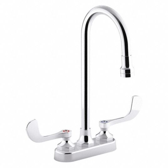 Kohler Chrome Gooseneck Bathroom Sink Faucet Manual Faucet Activation 1 0 Gpm 493k01 K 400t70 5aka Cp Grainger