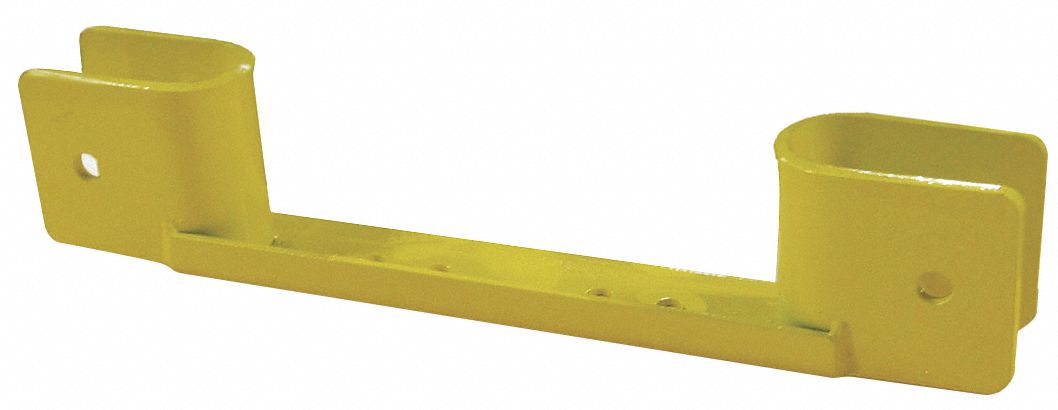 Toeboard Adapter: 27 in x 4 in, Permanent, Toe Board Adapter, Gray, Steel