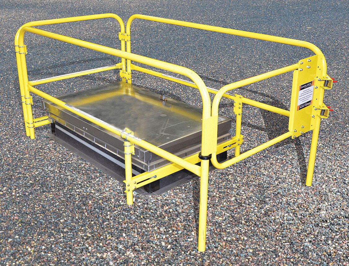 GARLOCK SAFETY SYSTEMS Roof Hatch Safety Railing, Roof Hatch Railing ...