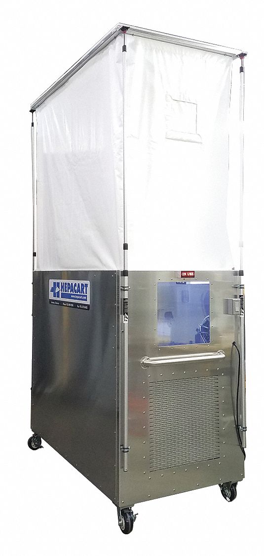 Ceiling Cavity Dust Containment Unit: 1 Doors, 53 in, 24 in, 128 in Expanded Lg, 82 in Lg