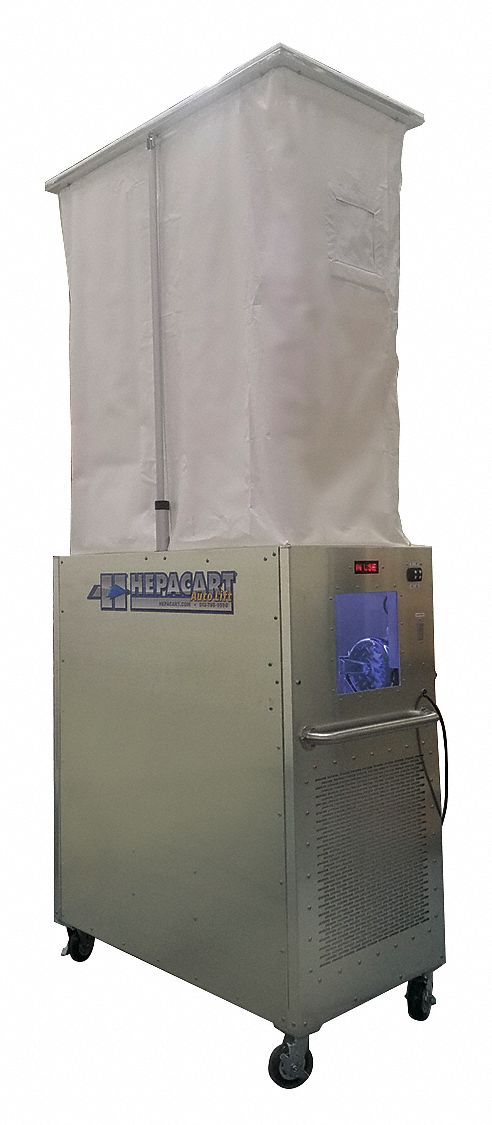 Ceiling Cavity Dust Containment Unit: 1 Doors, 53 in, 24 in, 128 in Expanded Lg, 31 in Lg