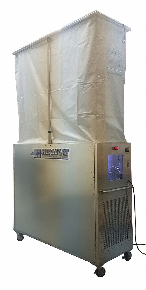 Ceiling Cavity Dust Containment Unit: 1 Doors, 53 in, 24 in, 128 in Expanded Lg, 82 in Lg