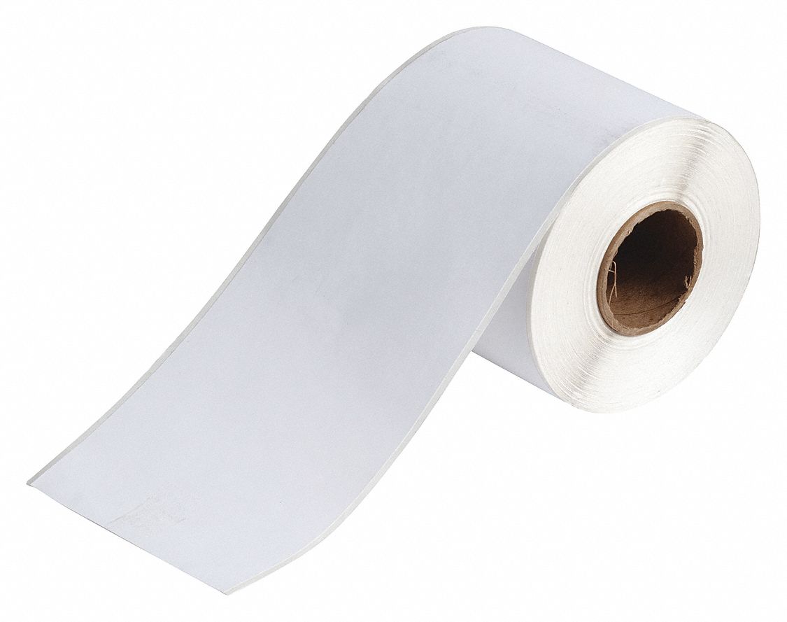 4 in x 100 ft, Vinyl, Continuous Label Roll - 493P77|J20C-4000-2595 ...