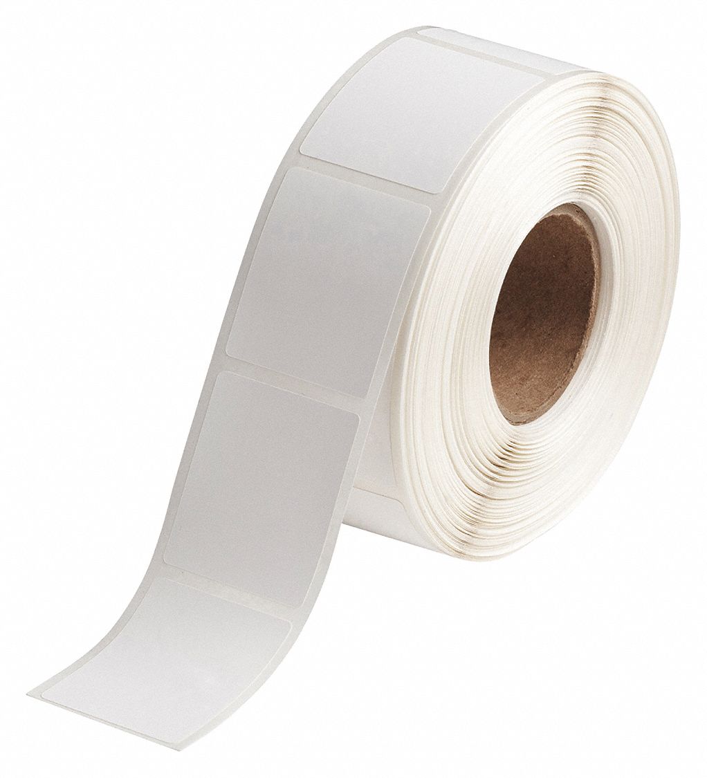 Pre-Cut Label Stock Roll: Rectangle, 1 3/4 in x 1 1/2 in, 1 1/2 in x 1 3/4 in, White, 900 Labels