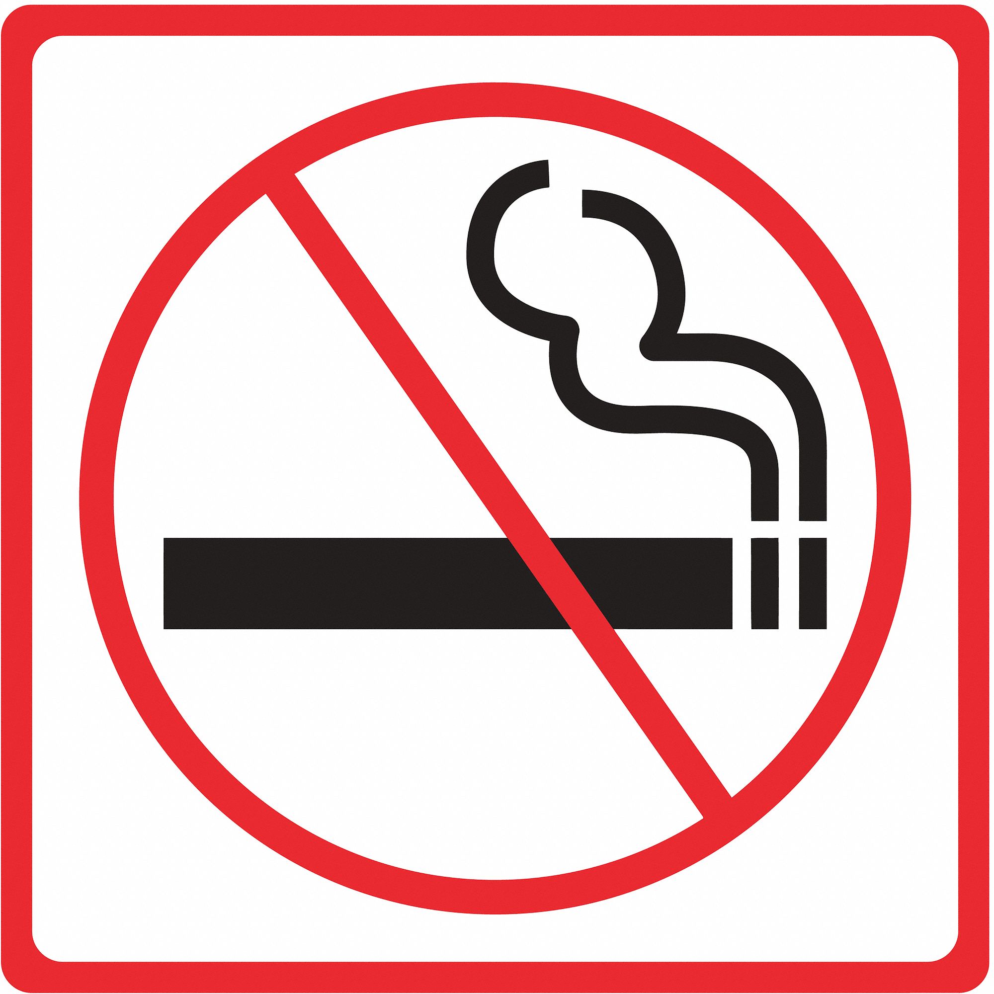 Safety Sign: Plastic, 8 in x 8 in Nominal Sign Size, Not Retroreflective, 0.122 in Thick