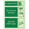 In Case of Fire, Do Not Use Elevator, Use the Exit Stairs Signs
