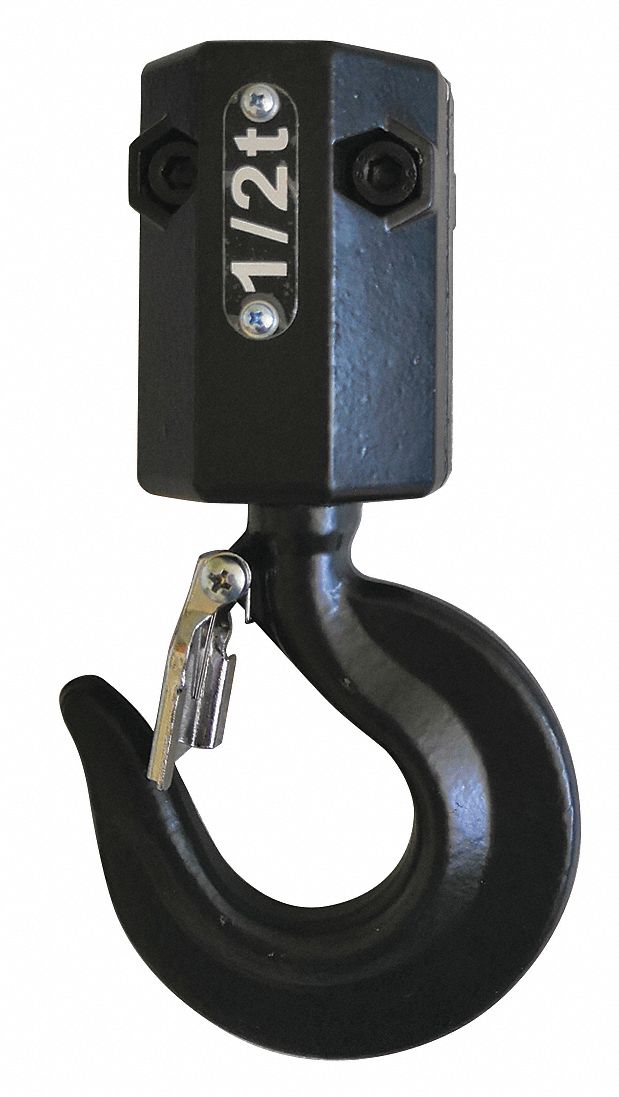Lower Hook Assembly: Electric Chain Hoists, 1, 000 lb Compatible Load Capacity, 493W17