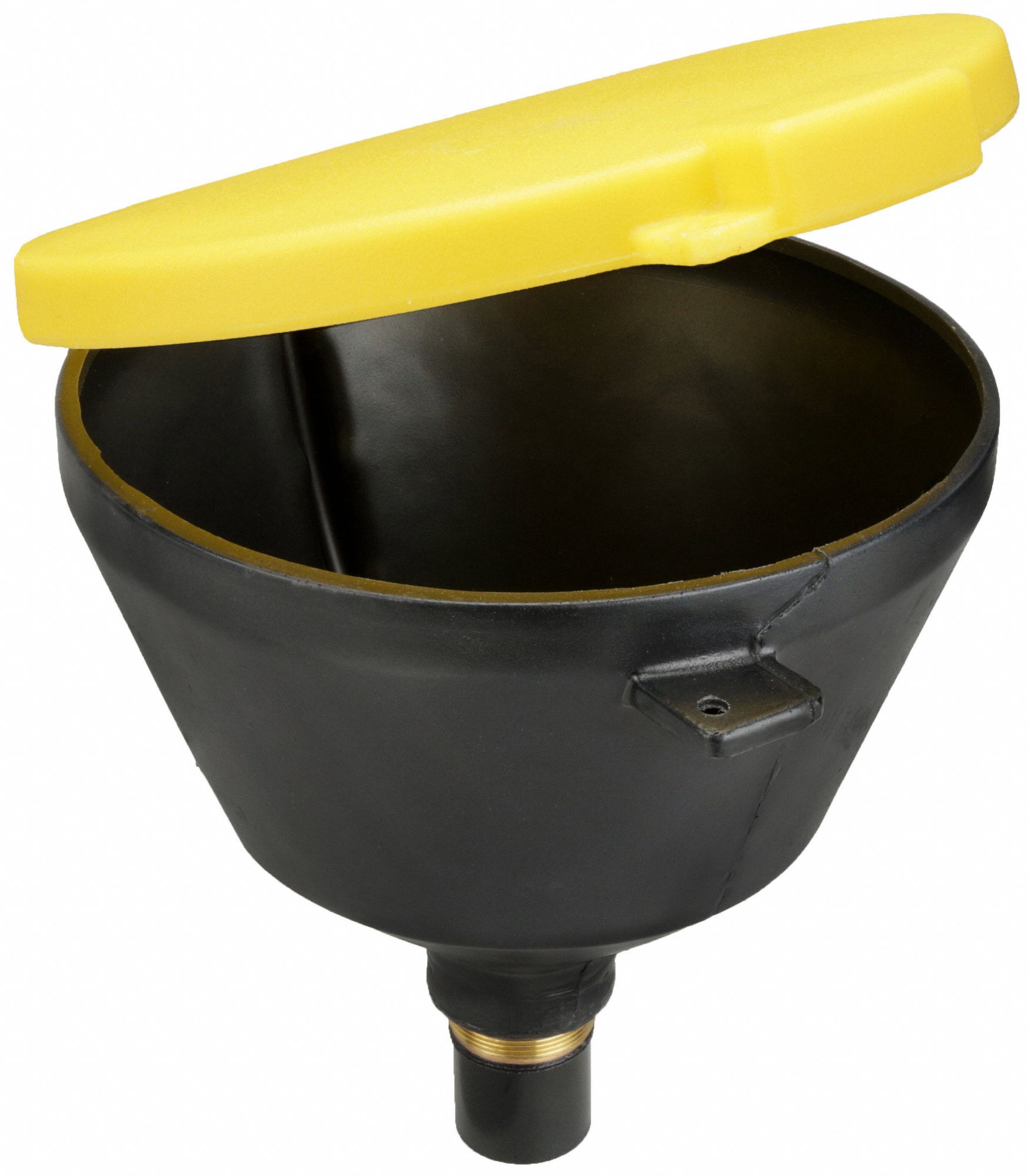 DRUM FUNNEL, BLACK, 13⅞ IN H, CHEMICAL/CORROSION/UV RESISTANT, FOR USE WITH 30 GAL AND 50 GAL PLASTIC OR STEEL DRUMS