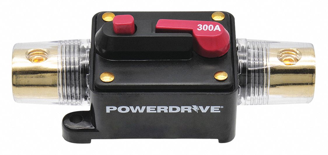 Inverter Circuit Breaker; For Use With 2 to 0 ga Wire, Max Cable dia 8.49mm, PowerDrive High Wattage