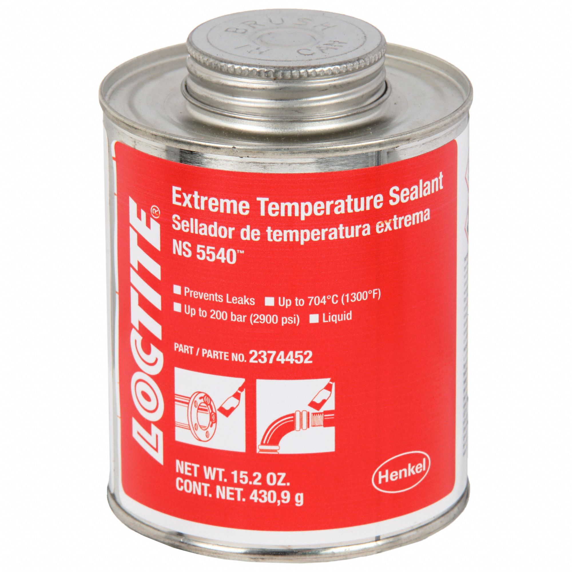 GASKET SEALANT, THERMALLY REACTIVE, LIQUID, TEMP RANGE 38 TO 700 ° C, CURE 36 HR, BRN, 1 PT