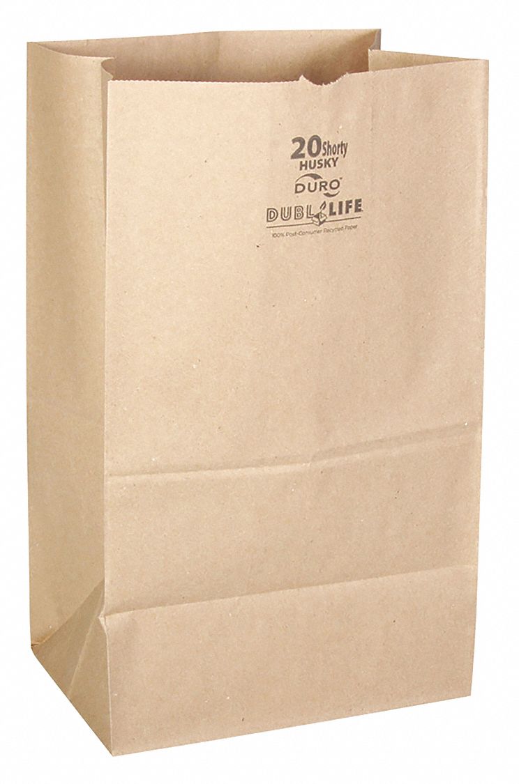 DURO Grocery Bag 8 1/4 in Wd, 5 3/8 in Dp, 13 3/8 in Ht, 20 SH, 50 lb