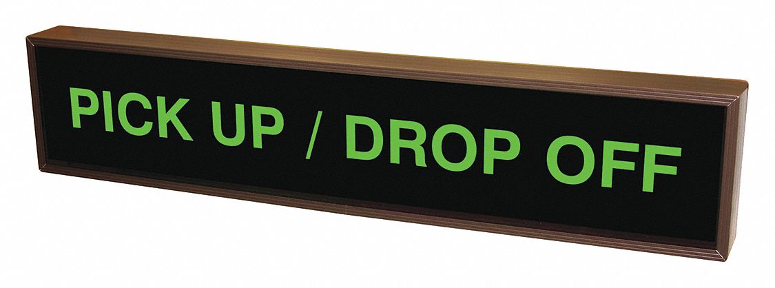 Custom Backlit Sign: Pick Up/Drop Off