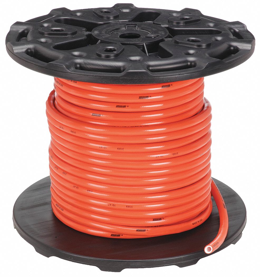 AIR HOSE, ½ IN INSIDE DIAMETER, ORANGE, 300 PSI MAX. WORKING PRESSURE AT 70 ° F, 250 FT L