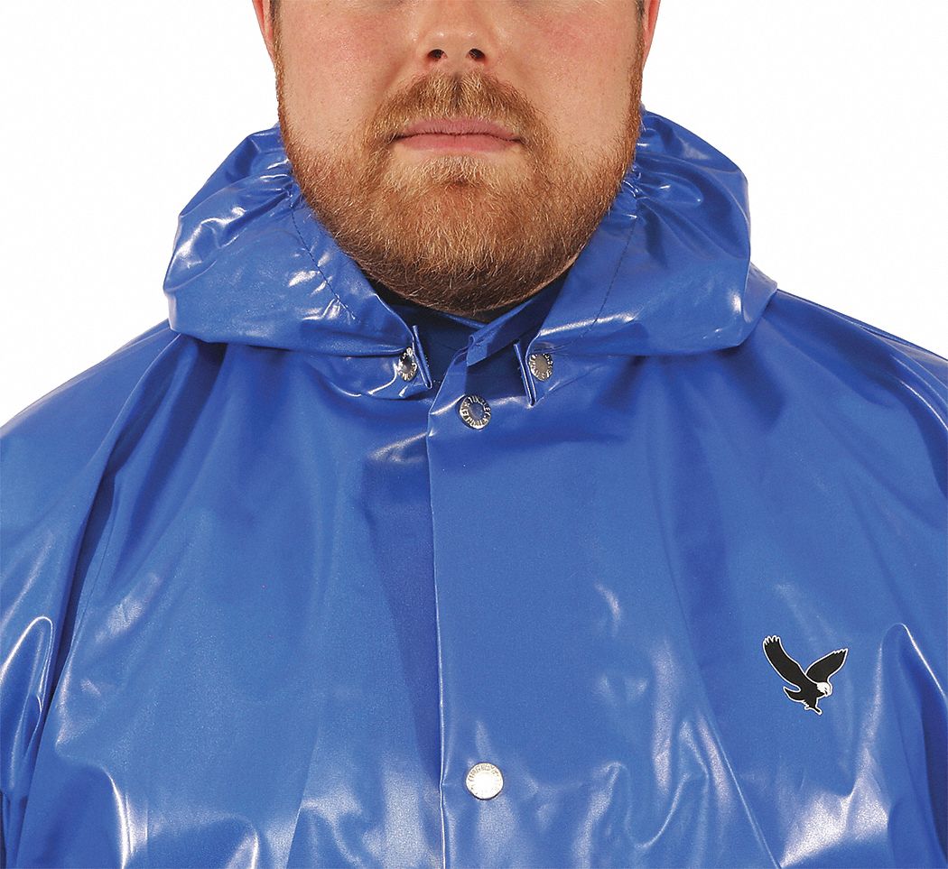TINGLEY Rain Hood, Blue, Rainwear Primary Material Polyurethane, Seam